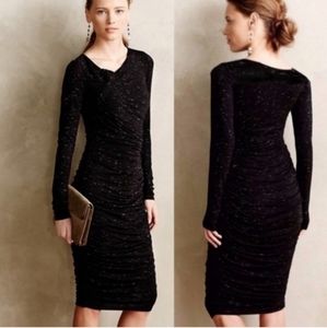 Bailey 44 Black Ruched Yael Dress Size Small